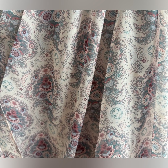 MARGHERITA TIE WAIST BLOUSE IN ECRU MULTI - Picture 4 of 5